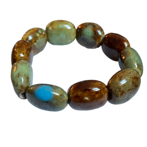 Earthy stone stretch bracelet